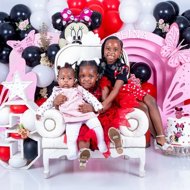 Minnie Mouse themed birthday setup